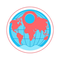 World map location pinpoint global navigation travel destination guide international pinpointing system