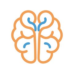 Stylized brain illustration with connected pathways and black background