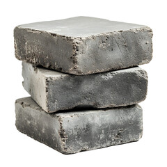 Stack of Grey Rectangular Bricks Building Material Texture