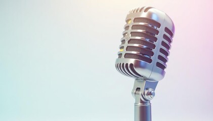Microphone on white background, hip hop style, rhythm, instrument
