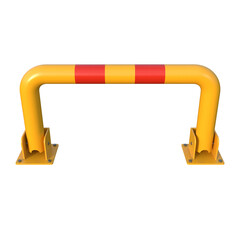 Safety Bollard, 3d illustration isolated on white background