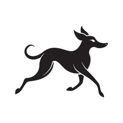 Running Dog Silhouette Vector Art