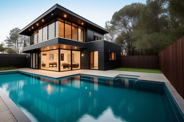 Fototapeta premium Modern house with pool