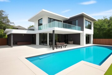 Modern house with pool