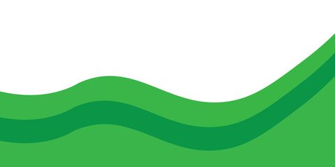Green banner background. Green abstract header with rounded lines for web banner or poster.