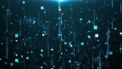 Stream of Data Rainfall Business Corporate Technology Background