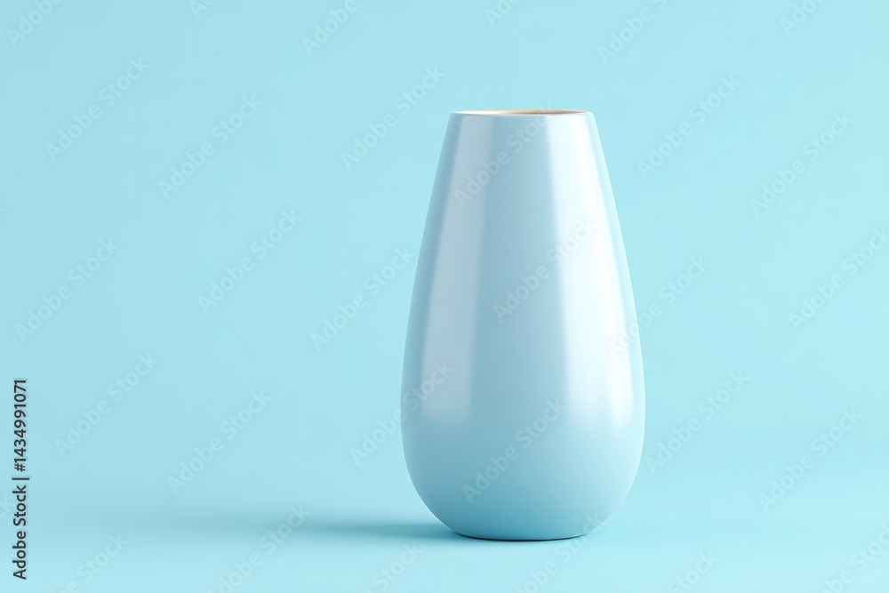 Poster minimalistic 3d home decor object showcased on smooth solid color background