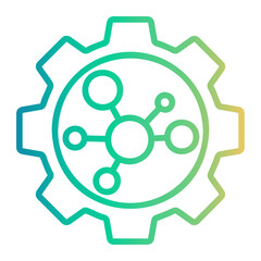 control system Line Gradient Icon