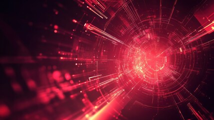 Obraz premium Futuristic digital tunnel