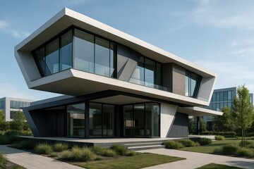 Futuristic Modern House in Suburban Oasis