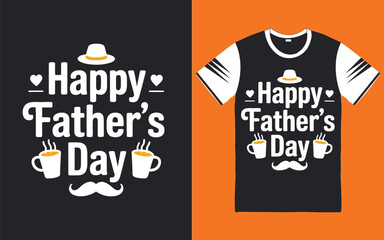 A happy father's day typography vector, t-shirt design.