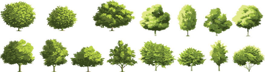 Unique Trees Vector Collection
