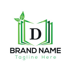 Green leaf eco icon vector design symbolizes a natural and organic company logo concept D logo template