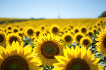field of sunflowers in the middle of a field2