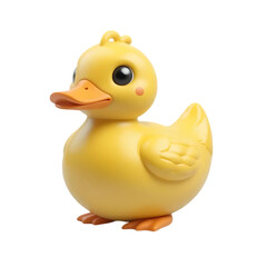 yellow rubber duck isolated white background