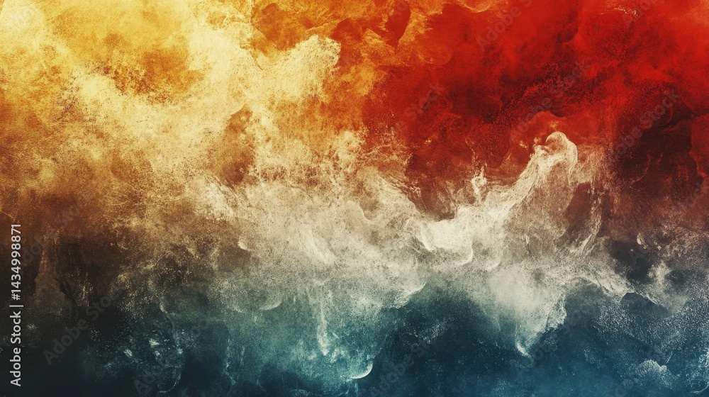 Poster this vibrant abstract background features swirling colors in warm and cool tones, creating a dynamic
