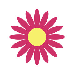 A close up of a flower on a black background vector illustration