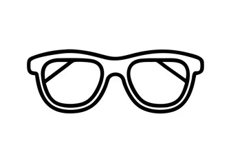 Fototapeta premium Icon of glasses. Simple line drawing.