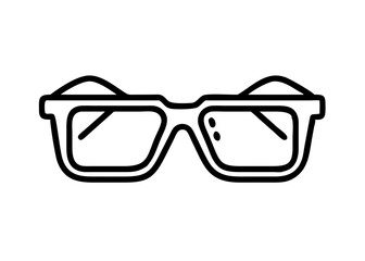 Fototapeta premium Icon of glasses. Simple line drawing.