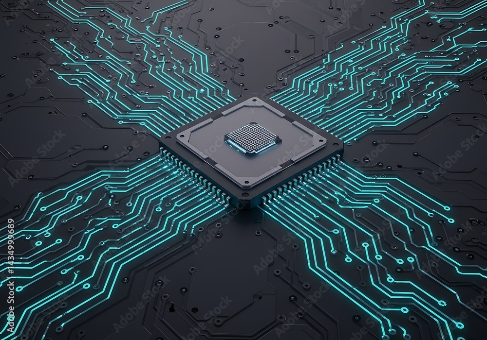 Poster electronic circuit board with processor