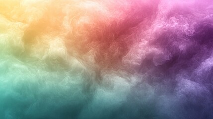 Obraz premium Abstract Pastel Smoke Swirls: Teal, Purple, and Orange Hues
