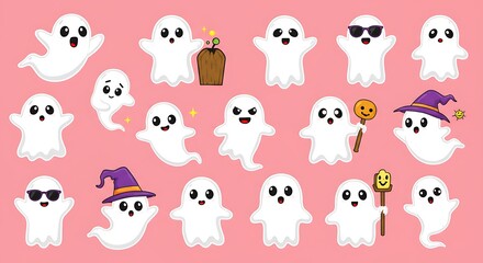 Obraz premium Boo-tiful Halloween Spirits AI Generated