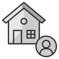 Real Estate Agent Icon Element For Design