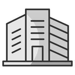 Office Building Icon Element For Design