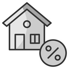 Mortgage Icon Element For Design