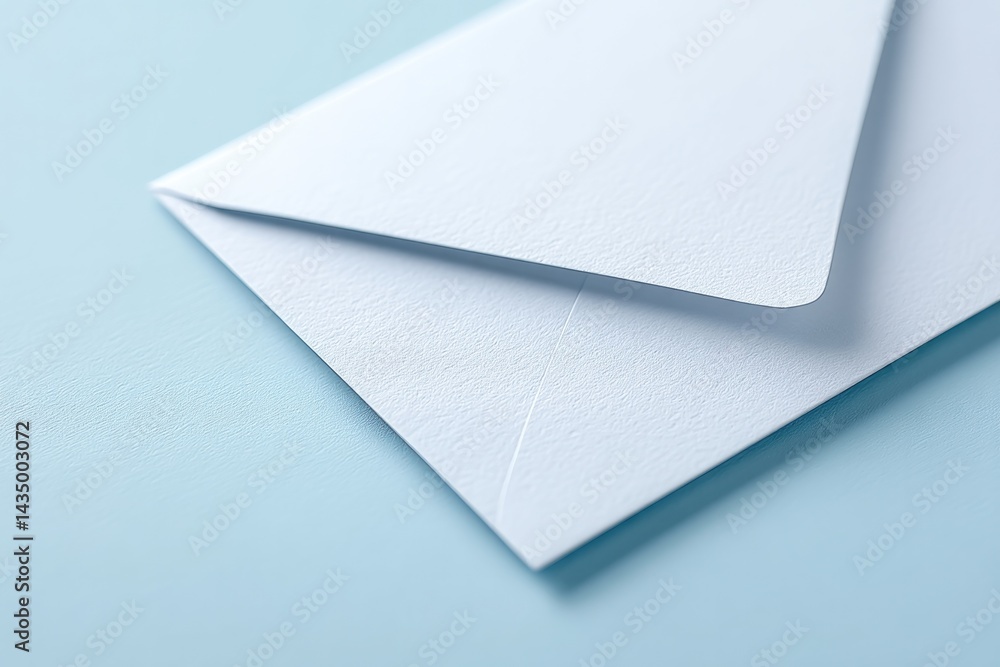 Poster simple elegant stationery piece on smooth solid background with ample copy space