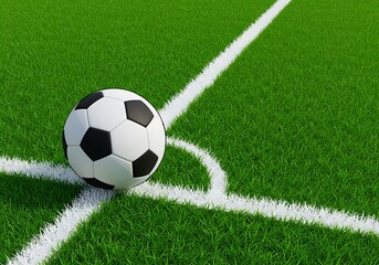 Corner Kick: Digital Green AI Generated
