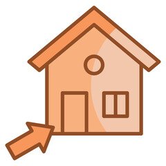 Open House Icon Element For Design