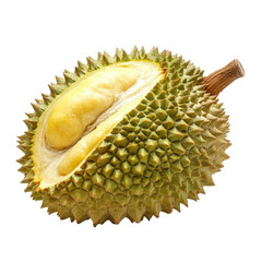 Obraz premium A vibrant spiky durian fruit PNG