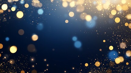 Golden and Blue Festive Sparkle Background