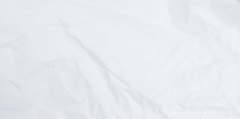 Wrinkled or crumpled white stencil paper or tissue paper after use with large copy space is used for background texture
