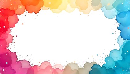 Juneteenth Freedom Day background colors with soft faded watercolor star border texture design created with generative ai