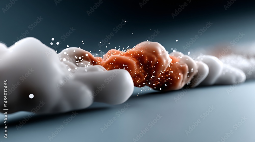 Poster a digitalized star cluster expanding through the cosmic void, where celestial formations transform i