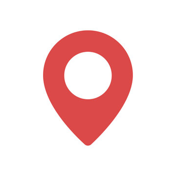 Location pin icon for maps, GPS navigation, mobile app interfaces, travel guides, and digital geolocation or address marking design projects