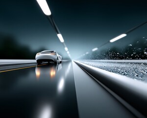 Obraz premium An abstract cosmic tunnel, glowing with celestial energy, seamlessly blending futuristic digital aesthetics with deep-space mystery. Ethereal lighting, ultra-HD textures, cinematic sci-fi concept.