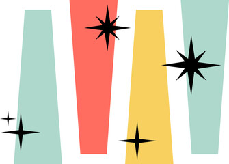 Atomic Mid Century Modern Element Set