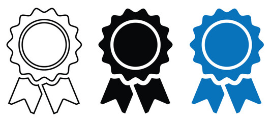 Certificate Badge Icons Set, Quality Seal, Verification Symbols set.