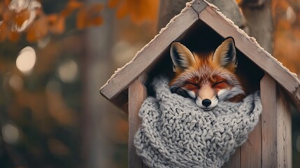 A fox resting on a fluffy cloud, dreamy soft minimal style