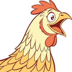 hen isolated on white background