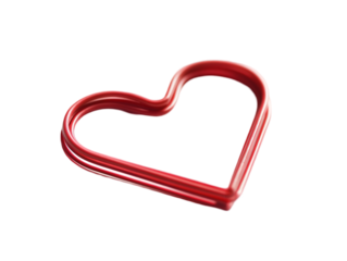 Red heart shape, 3D design