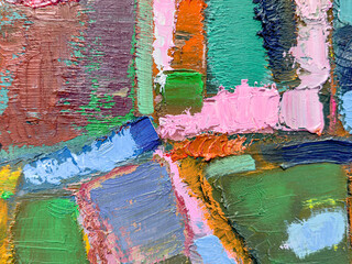 colorful artistic multicolored background. brush strokes texture. oil painting on canvas.