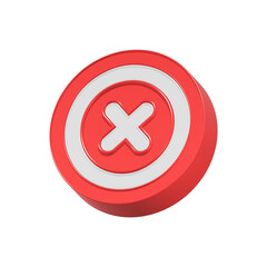 Fototapeta premium deleted icon 3d rendering symbol cancel