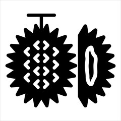 durian glyph icon vector illustration isolated on white background