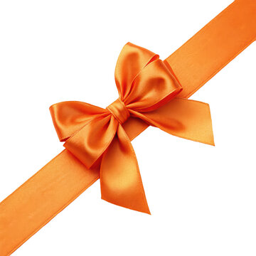 bright orange ribbon with a bow png vibrant ribbon bow png decorative orange bow png gift ribbon png transparent background image