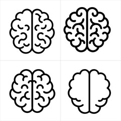 brain icon set
