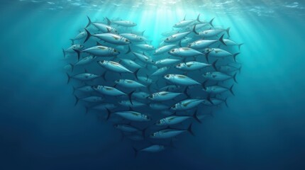 Celebrating world tuna day heartfelt underwater school of tuna ocean marine life conservation